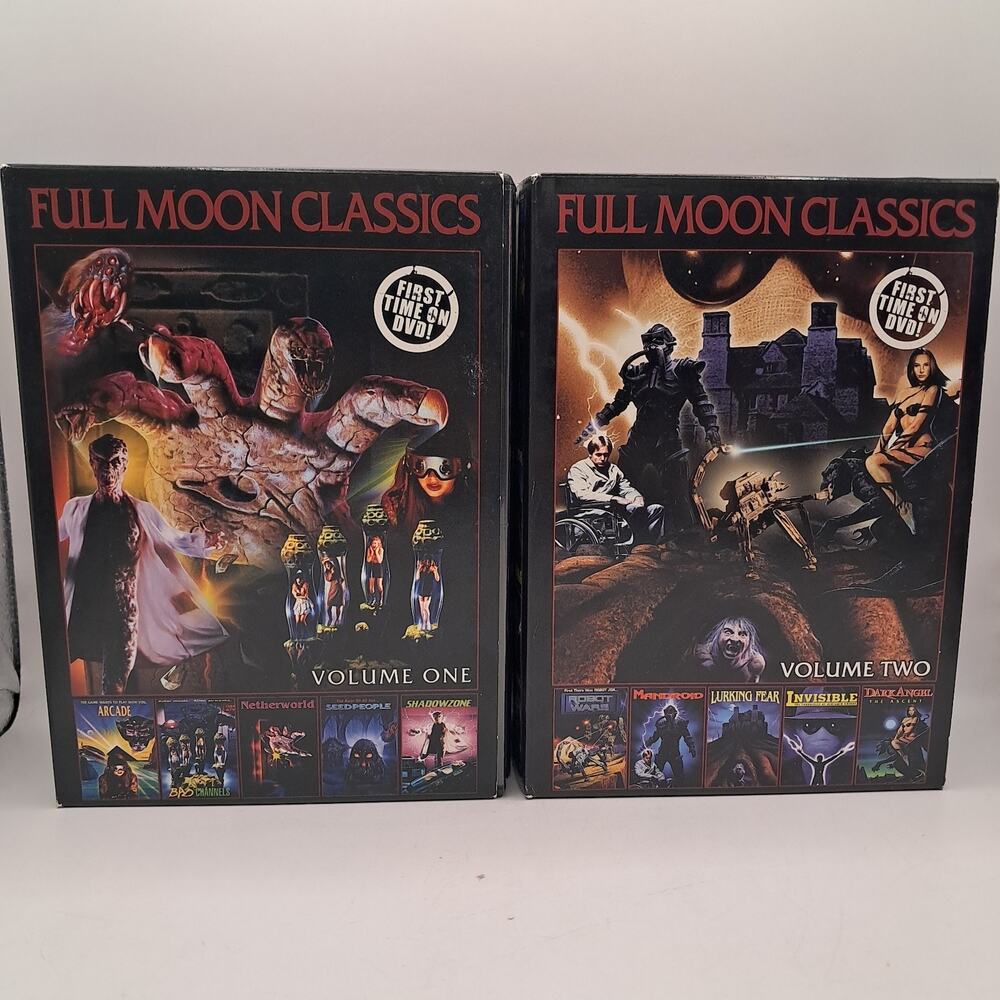 Full Moon Classics - Vol 1 & 2 - Complete Box Sets (DVD, 2005-2007) Rare OOP